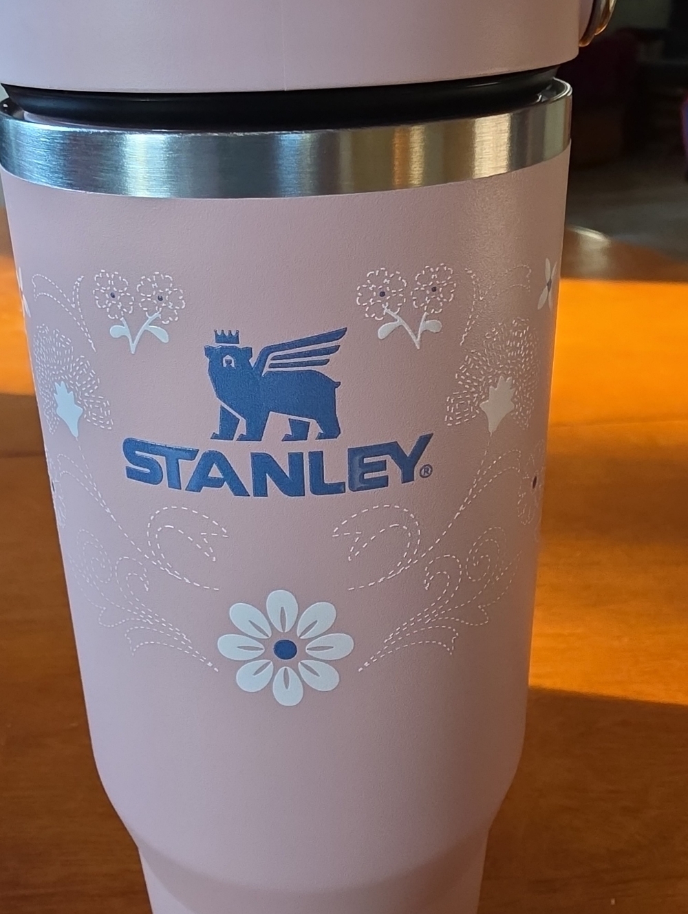 EUC Stanley 30 oz Flipstraw 2.0 Tumbler - Pink Dusk Stitch - Picture 2 of 5